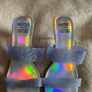 Mootsies Tootsies Kids Glitter Sandals - Silver